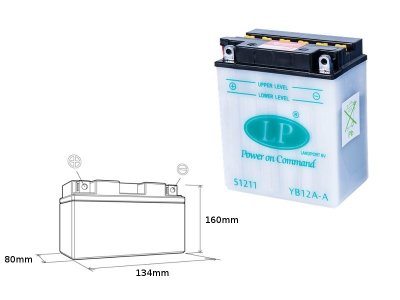LANDPORT Honda VF 500 F/F2 (83-87) akumulator obsługowy - bez elektrolitu