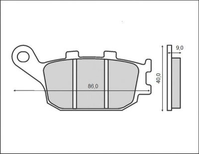 BRENTA KLOCKI HAMULCOWE TYŁ HONDA CBR 600 RR (03-06)