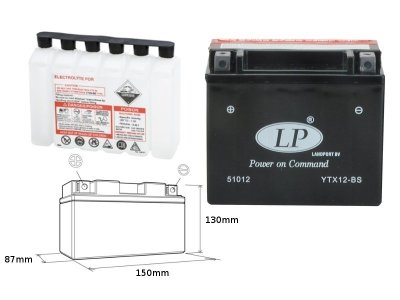 LANDPORT Honda VTR 1000 F Firestorm (97-00) akumulator elektrolit osobno