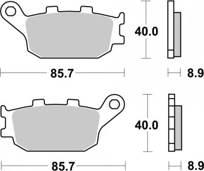 TRW klocki hamulcowe  tył Kawasaki Z 750 M (07-14)