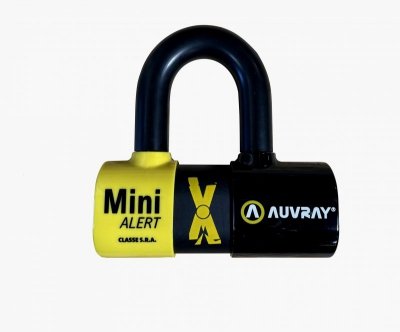 AUVRAY kłódka XTREM MINI z alarmem i przypominaczem - średnica bolca 16mm, 131mm x 136mm (klasa S.R.A. oraz ART)