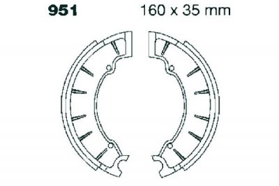 Szczęki hamulcowe EBC 951 (1 kpl.)