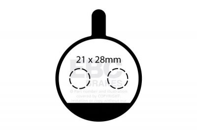 CFA750 - Klocki hamulcowe rowerowe (organiczne) EBC Brakes