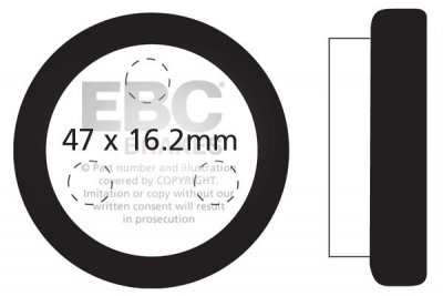 Klocki hamulcowe EBC FA021R (kpl. na 1 tarcze)
