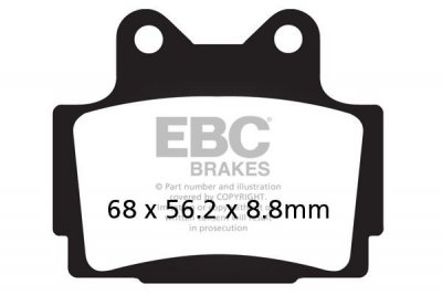 Klocki hamulcowe EBC FA104HH wzmacniane (kpl. na 1 tarcze)