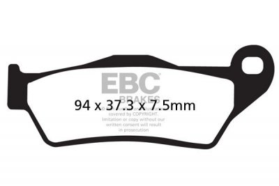 Klocki hamulcowe EBC FA181HH wzmacniane (kpl. na 1 tarcze)
