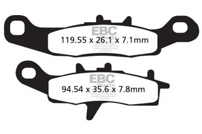 Klocki hamulcowe EBC FA258TT (kpl. na 1 tarcze)