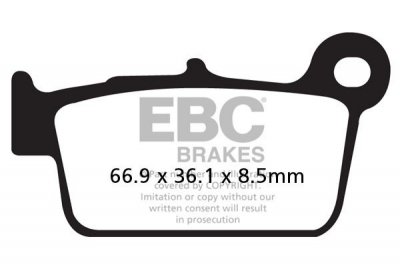 Klocki hamulcowe EBC FA367/2R (kpl. na 1 tarcze)