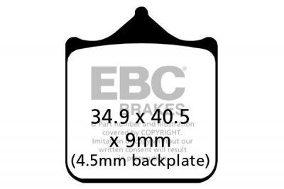 Klocki hamulcowe EBC GPFAX604/4HH torowe/profesjonalne (kpl. na 1 tarcze)