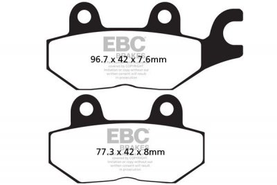 Klocki hamulcowe EBC FA215HH wzmacniane (kpl. na 1 tarcze) OUTLET