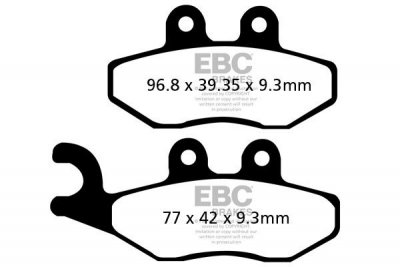 Klocki hamulcowe EBC SFA353 skuterowe (kpl. na 1 tarcze)