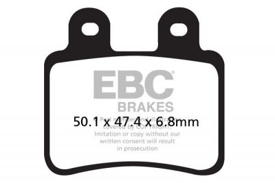 Klocki hamulcowe EBC SFAC350 skuterowe karbonowe (kpl. na 1 tarcze)