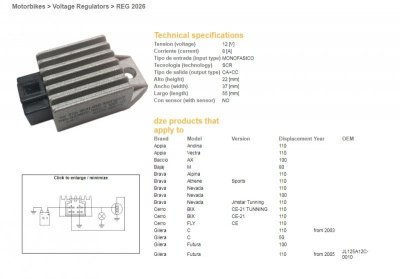 DZE REGULATOR NAPIĘCIA KYMCO 50 AGILITY; PEOPLE; SUPER 9; TOP BOY (12V/8A) (ESR019)