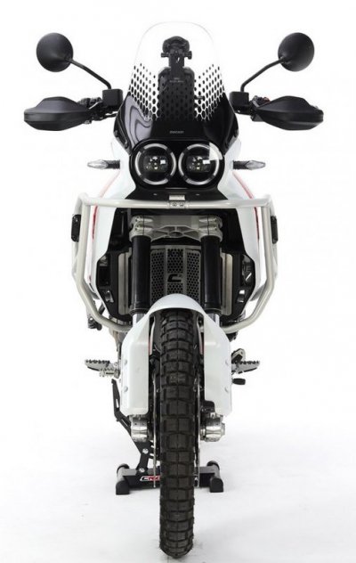 CROSSPRO GMOLE ALUMINIOWE OSŁONY SILNIKA I CHŁODNIC DUCATI DESERT X 22- (PASUJĄ DO ORYGINALNEJ PŁYTY POD SILNIK) KOLOR SREBRNY
