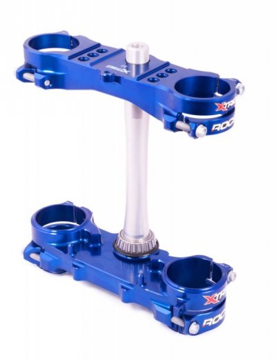 XTRIG PÓŁKI ZAWIESZENIA PRZEDNIEGO ROCS TECH TRIPLE CLAMPS YAMAHA YZ 250 15-23; FANTIC XX 250 21-24 (OFFSET 25MM) KOLOR NIEBIESK