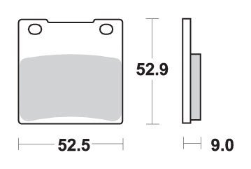 SBS WYPRZEDAŻ KLOCKI HAMULCOWE KH63 / KH161 RACING DUAL CARBON KOLOR CZARNY