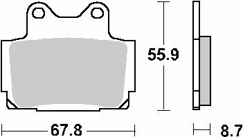 SBS PROMOCJA KLOCKI HAMULCOWE KH104 STREET STANDART CERAMIC KOLOR CZARNY