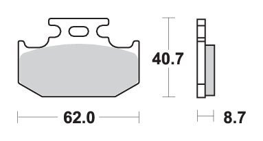 SBS PROMOCJA KLOCKI HAMULCOWE KH152 OFF-ROAD SINTER KOLOR ZŁOTY