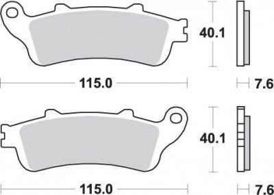 SBS PROMOCJA KLOCKI HAMULCOWE kH261 / KH281 STREET PERFORMANCE (EXCEL) SINTER HONDA ST 1100 96-01 KOLOR ZŁOTY
