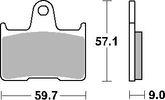 SBS PROMOCJA KLOCKI HAMULCOWE KH254 STREET STANDART CERAMIC KOLOR CZARNY PASUJE DO: SUZUKI GSXR 04-06 TYŁ