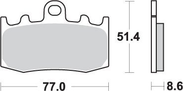 SBS KLOCKI HAMULCOWE KH335 STREET PERFORMANCE (EXCEL) SINTER KOLOR ZŁOTY PASUJE DO: BMW R850/1100/1150/1200, K1200/1300 PRZÓD