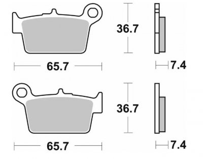 SBS KLOCKI HAMULCOWE NOWOŚĆ KH367/2 STREET STANDART CERAMIC KOLOR CZARNY PASUJE DO: TYŁ BETA RR 50/125 08-15, 200 URBAN 08-15, 2