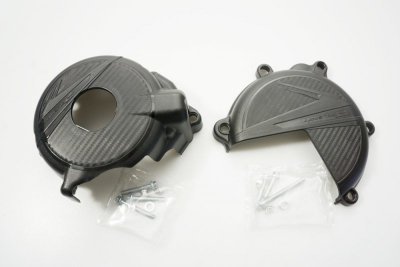 POLISPORT ZESTAW OSŁONA POKRYWY (DEKLA) ALTERNATORA ORAZ OSŁONA POKRYWY SPRZĘGŁA SUZUKI DRZ 400 00-24 KOLOR CZARNY (8479000001+8