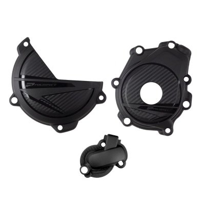 POLISPORT ZESTAW OSŁONA POKRYWY (DEKLA) ALTERNATORA ORAZ OSŁONA POKRYWY SPRZĘGŁA I OSŁONY POMPY WODY KTM SX-F 450 23-25; XC-F 45