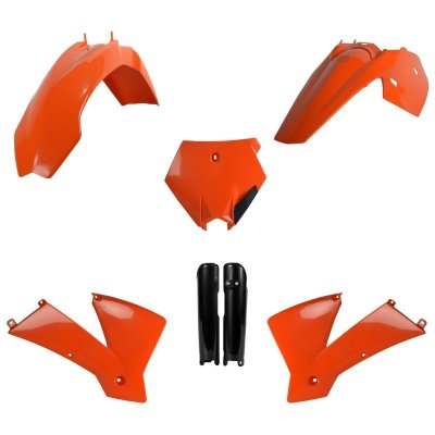 POLISPORT KOMPLET PLASTIKÓW (FULL KIT) KTM SX 03-04 W ZESTAWIE OSŁONY AMORTYZATORÓW (8399000001) KOLOR POMARAŃCZOWY
