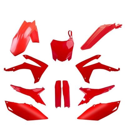 POLISPORT KOMPLET PLASTIKÓW (FULL KIT) HONDA CRF 250R 14-17; CRF 450R 13-16 W ZESTAWIE TABLICA PRZEDNIA (8659400001) I OSŁONY AM