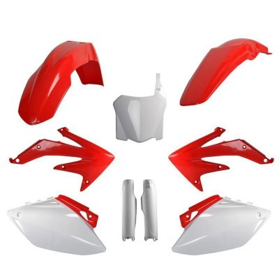 POLISPORT KOMPLET PLASTIKÓW (FULL KIT) HONDA CRF 450R 08 W ZESTAWIE TABLICA PRZEDNIA (8657500001) I OSŁONY AMORTYZARORÓW (835170