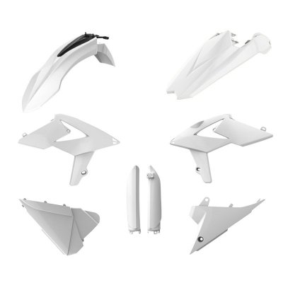 POLISPORT KOMPLET PLASTIKÓW (FULL KIT) BETA 2T/4T 18-19 W ZESTAWIE OSŁONY AMORTYZATORÓW (8398700002) KOLOR BIAŁY (OEM)