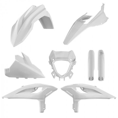 POLISPORT KOMPLET PLASTIKÓW (FULL KIT) BETA RR 2T/4T RACING '25-'26; RR 2T/4T X-PRO '25-'26 W ZESTAWIE OSŁONA LAMPY (8399100003) I OSŁONY AMORTYZATORÓW (8399100002) KOLOR BIAŁY