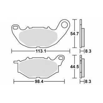 SBS KLOCKI HAMULCOWE KH663 PASUJE DO: YAMAHA YZF-R25 15-20, YZF-R3 15-23 PRZÓD