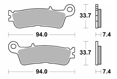 SBS KLOCKI HAMULCOWE NOWOŚĆ KH755 OFF-ROAD RACING SINTER KOLOR ZŁOTY FANTIC XX 125, XEF/XXF 250/450, XEX 250 22-, YAMAHA YZ 250 