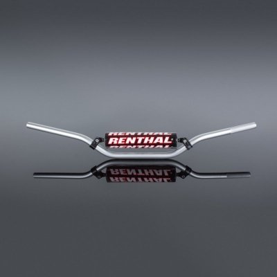 RENTHAL KIEROWNICA 7/8 CALA (22MM) MX HANDLEBAR SILVER VILLOPOTO / STEWART PADDED KOLOR SREBRNY Z GĄBKĄ