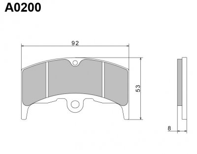 NISSIN 2024/10 KLOCKI HAMULCOWE KH80 PREMIUM SEMI-METALLIC (SPIEK METALICZNY) (ECE R90) (MADE IN JAPAN) (2P-222NS)