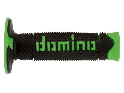 DOMINO MANETKI (GRIPY) OFF ROAD DWUSKŁADNIKOWE KOLOR CZARNY/ZIELONY