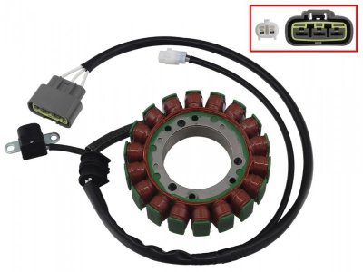 BRONCO 2024/10 UZWOJENIE ALTERNATORA STATOR YAMAHA YFM 450 KODIAK 4WD / EPS / HUNTER 18-24 (OEM: BB5-81410-00)