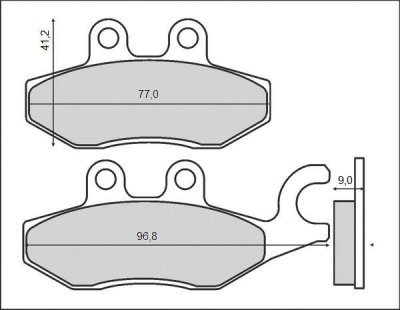 BRENTA KLOCKI HAMULCOWE KH418 PIAGGIO 125/250/300/350/400/500 (FT 3097)