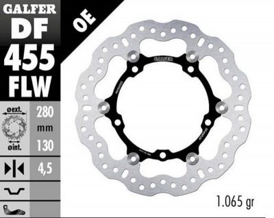 GALFER TARCZA HAMULCOWA PRZÓD YAMAHA MT-07 (ABS) 14-20; TRACER GT 16-; SRX 700 15-; XTZ 700 TENERE 19-23 (WAVE FLOATING) (280X13