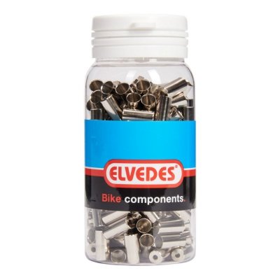 ELVEDES WYPRZEDAŻ ALUMINIOWA KOŃCÓWKA PANCERZA HAMULCA (5mm) KOLOR SREBRNY OPAKOWANIE ZBIORCZE 200SZT