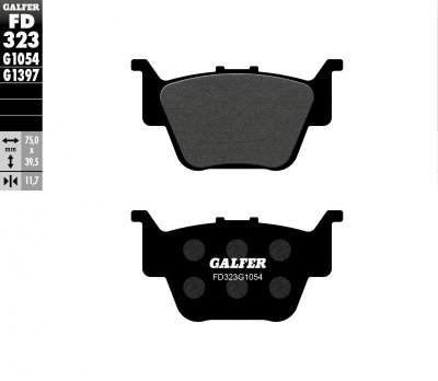 GALFER KLOCKI HAMULCOWE KH373 PÓŁMETALICZNE TYŁ LEWY HONDA TRX 420 09-19, TRX 450 04-09, TRX 500 14-19, TRX 650 RINCON 03-05, TR