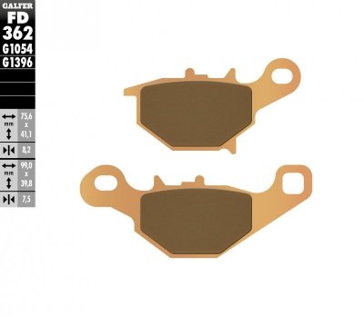 GALFER KLOCKI HAMULCOWE KH401 SPIEK METALICZNY (ZŁOTE) OFF ROAD SUZUKI RM 85 05-23