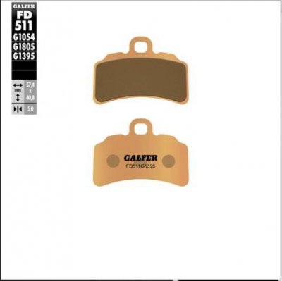 GALFER KLOCKI HAMULCOWE SPIEK METALICZNY (ZŁOTE) BETA EVO 125 / 250 / 300 17-23, GAS GAS TRIAL GP 125 / 250 / 280 / 300 19-, TXT