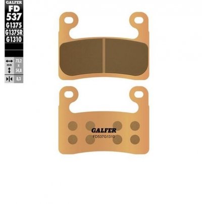 GALFER KLOCKI HAMULCOWE KH724 SPIEK METALICZNY (ZŁOTE) RACING BMW S 1000RR 19-23; S 1000XR 20-23; R 1250GS 19-23; R1250RT 19-23