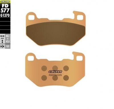 GALFER KLOCKI HAMULCOWE SPIEK METALICZNY (ZŁOTE) STREET TYŁ HARLEY DAVIDSON XL 883 SUPERLOW 08-14; RH 1250 SPOSTER S 21-23