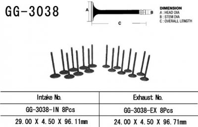 VESRAH ZAWÓR SSĄCY SUZUKI GSXR 750 SRAD 96-99 (OEM: 12911-33E00) (1SZT.) (MADE IN JAPAN)