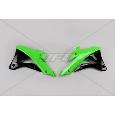UFO OSŁONY CHŁODNICY KAWASAKI KX 85 14-21, KX 100 14-21 KOLOR ZILEONY CZARNY
