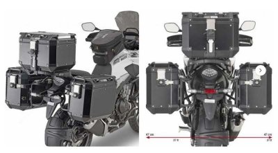 KAPPA STELAŻ KUFRÓW BOCZNYCH MONOKEY CAM SIDE HONDA CB 500 X (19-20) - POD KUFRY KFR KFORCE ORAZ KVG KVOYAGER ALU